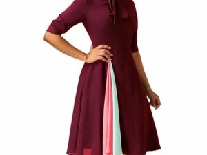 Ladies Dress Women Casual Half Sleeve Grown Evening Party Dress Christmas