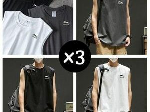 3-in-1 Summer Sleeveless Camisole T-shirt (black+gray+white)